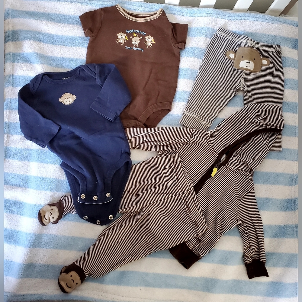 Carter's Monkey set 3 months 5 Pieces